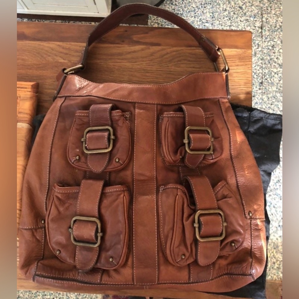 COPY - BANANA REPUBLIC ASHBURY COGNAC VINTAGE HOBO BAG